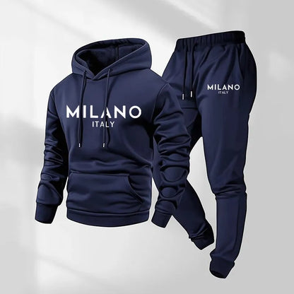 Milano Trainingsanzug für Herren mit Print und Kordelzug