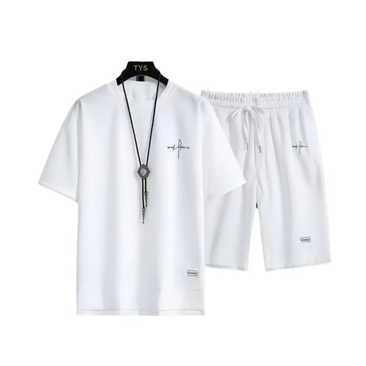 Herren Sommer-Set mit Print und T-Shirt & Shorts